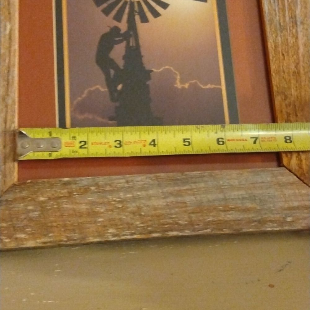 Western Cowboy Windmill Wooden Picture Frame Home Decor Accents - Picture 10 of 11